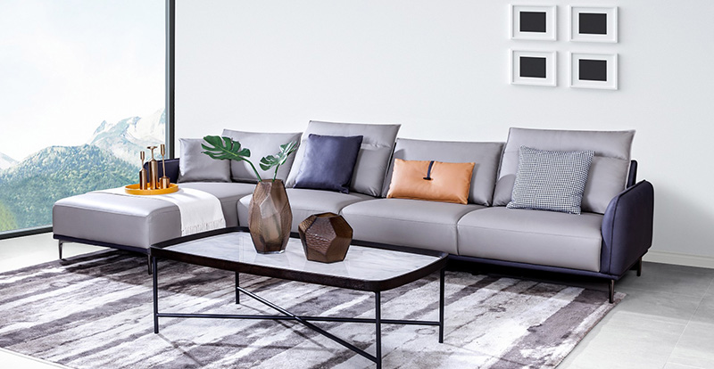 Combinação de sofá de duas cores moderno e minimalista para sala de estar 1079111